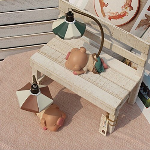PIXNOR LED Tischlampe Batterie Nachtlichter LED Lieblingsbuch Schreibtischlampe (grinsenden Schwein) - 6