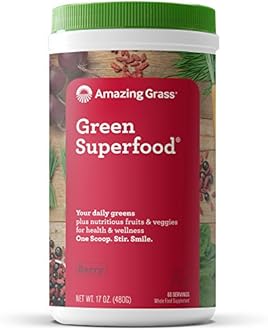 Amazing Grass, GreenSuperFood, Berry Flavour Drink Powder, 17 oz (480 g)