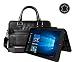 Produktbild reboon Leder Laptoptasche für Damen/Herren passend für Microsoft Cambio 10 1 2 in 1 Tablet | Schwarz