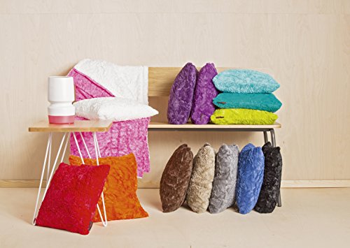 Magma Kissen Fluffy Plüsch Felloptik Kuschelkissen ca. 45x45cm (beige) - 3