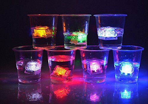 12 x Submersible LED Eiswürfel / Rocks mit blinkenden Multi-Farben-Licht Große Party Hochzeit Club Bar Champagner Turm Dekoration oder ein einmaliges Geschenk - 2