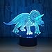 Produktbild Herbivorous Dinosaurs 3D led Night Light for Baby Bedroom Lamp Night Lights Night Light Beside Table Lamp Illusion Night Lamp LED w