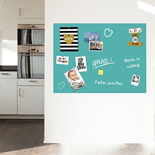 Preisvergleich Produktbild magnetische Tafelfolie - in mint 100x75 - Ideal für magnetische Pins