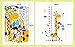 Monkey climbing on Giraffe Growth Chart wall sticker measuring children height wall decal