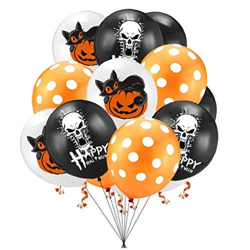 BYFRI 15 PC/Set De Calabaza Naranja Globos Decoración Fiesta De...