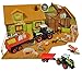 Produktbild Unbekannt Komplettset: XL Bauernhof / Pferdestall mit Stall + Traktor mit Tiere + Zubehör - 1/43 - für Kinder Pferd zum Spielen + Bauen aus Plastik / Kunststoff - Gestü..