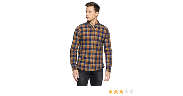 flying machine checked slim fit shirt