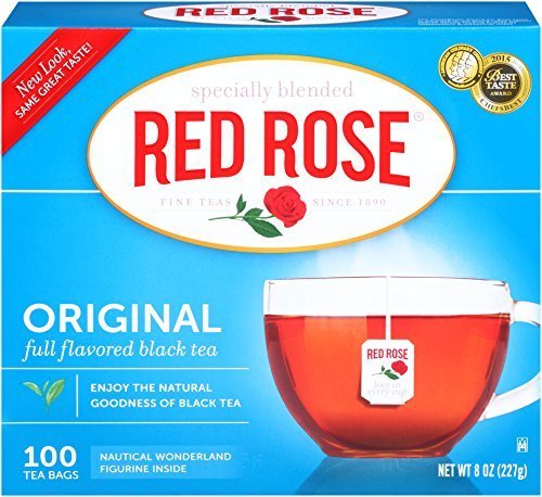 Red Rose Specially Blended Original Full Flavoured Black Tea 100 Tea Bags 227g Box