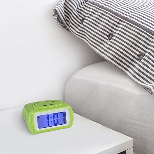 Jago Digitalwecker Reisewecker Wecker für den Nachttisch mit anschwellendem Alarmton, Displaybeleuchtung auf Tastendruck Snooze mit Farbwahl - 8