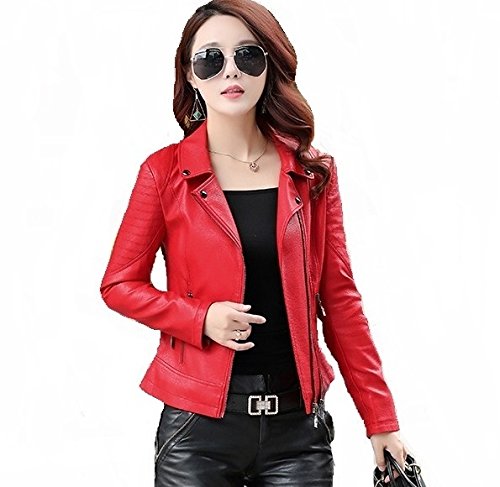 short red leather jacket