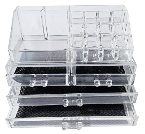 Adoraland Kosmetik Make-up Veranstalter Mit 4 Schubladen und Top - 3