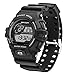 Produktbild Warmhome WARM nach Hause 5302 Kreative LED Hintergrundbeleuchtung Anzeige & Stoppuhr & Alarm & Kalenderfunktion Herren Outdoor Sport Digitaluhr mit Silikonband (Farbe : Schwarz)
