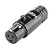 Produktbild HICON Mini XLR Kompakt Stecker Buchse 3-pol weiblich / Female Jack / Max Kabel-Ø 5,0mm | HI-XMCF3-B