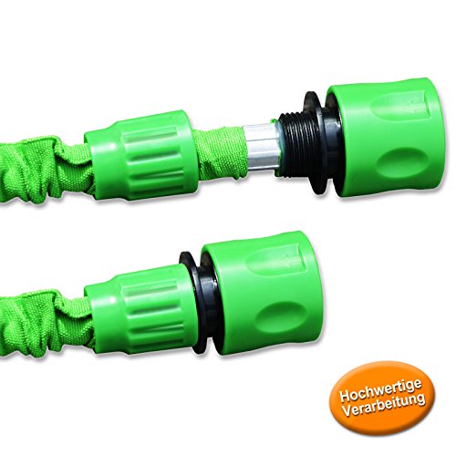 Flexibler Gartenschlauch | geringes Gewicht & platzsparende Aufbewahrung | inkl. Brause mit 7 Funktionen | drei Längen wählbar (30m) - 3