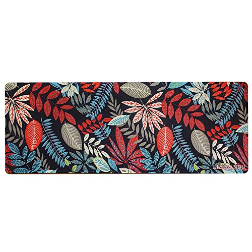 Lizimandu XXL Gaming Mauspad,Wasserdicht Control Gaming und Office Extended Mouse Pad, Abmessung 800x300x2mm,Rubber Base mit Anti-Rutsch-Funktion für Computer Schreibtisch Briefpapier Zubehör Mause Pads 31.5''×11.8''(Ahornblätter/Maple Leaves)