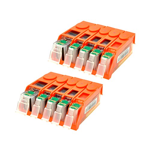 10 Logic-Seek® LS-PGI550XL LS-CLI551XL Druckerpatronen MIT CHIP und Füllstandanzeige für Canon Pixma iP7250, MG5450, MG6350, MX725, MX925, kompatibel zu PGI550BK , CLI551C , CLI551M, CLI551Y und CLI551BK - 7