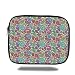Produktbild Laptop Sleeve Case,Paisley Decor,Modern Teardrop Shaped Striped Oriental Pattern with Flowers and Leaves,Multi Colored,Tablet Bag for Ipad air 2/3/4/mini 9.7 inch