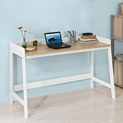 SoBuy Promotion -50% ! SoBuy® FWT41-WN Bureau Informatique Secrétaire Table pour ordinateur conception simple plan de travail