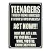 Produktbild MIN80026 TEENAGERS TIRED OF BEING HARASSED BY YOUR STUPID PARENTS Metallwerbeschild, XLS