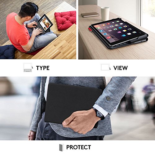 Logitech Type plus Schutzhülle mit integrierter QWERTY Tastatur für Apple iPad Air 2 kohlenschwarz - 6