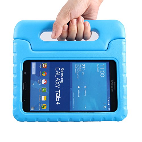 NEWSTYLE Samsung Galaxy Tab 4 7.0 Kinder Hülle Case mit umwandelbarer Handgriff Superleichte Stoßfeste Schutzhülle Tasche Cover für Samsung Tab 4 SM-T230/T231/T235 (7 Zoll) – Blau - 3