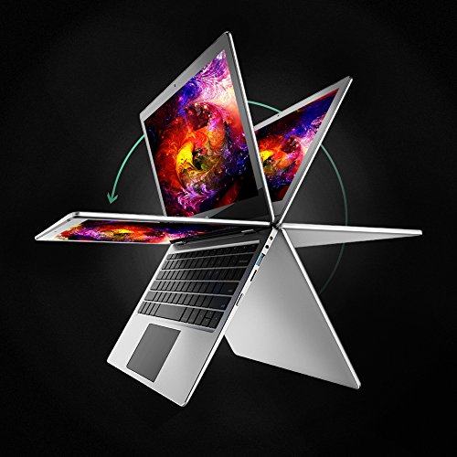 AWOW 11.6 Inch 2-in-1 Full HD Touch Screen Convertible Laptop PC Silver - ( Celeron Apollo N3450 3GB RAM/32GB ROM/1920X1080/Windows 10 Dual Band WiFi 2.4/5GB USB C/USB3.0/TF Card Slot/HDMI )