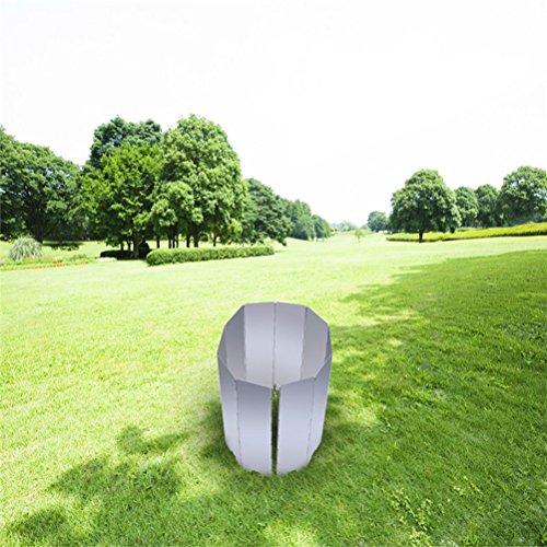 OUNONA Outdoor Aluminium Windschutz für Camping Picknick - 5
