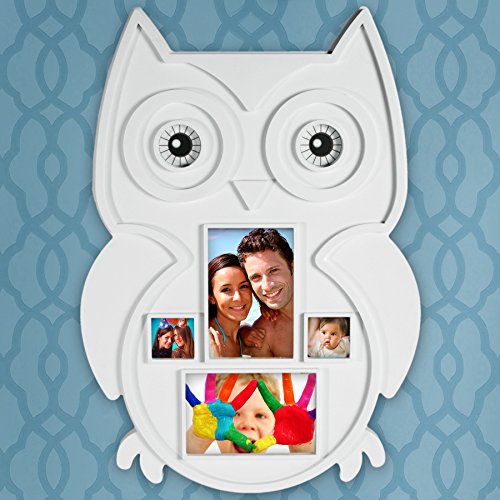weißer Kunststoffbilderrahmen Eule - 2