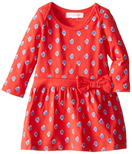 Pumpkin Patch Baby-Girls Strawberry knit Dress, Poppy Red, 0-3 Months