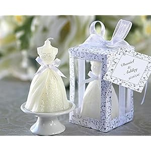 Lote de 16 Velas Vestido de Novia – Velas Recuerdos Invitados de Bodas Baratas – Detalles y Recuerdos para Bodas Invitados