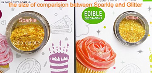 Natur Farbe schwarz essbaren Glitzer 2 g essbaren Kuchen Topper Topping Inhaltsstoffe - 3