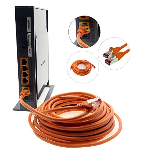 1aTTack CAT6 PIMF SSTP Netzwerkkabel mit 2 x RJ45 Connector Set doppelt geschirmt 5 er Pack orange – 5 Stück 1,0 Meter - 7