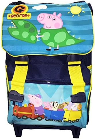 Official Accademia George Peppa Pig School Backpack Rucksack Expendable Trolley Suit Case RRP £51.99