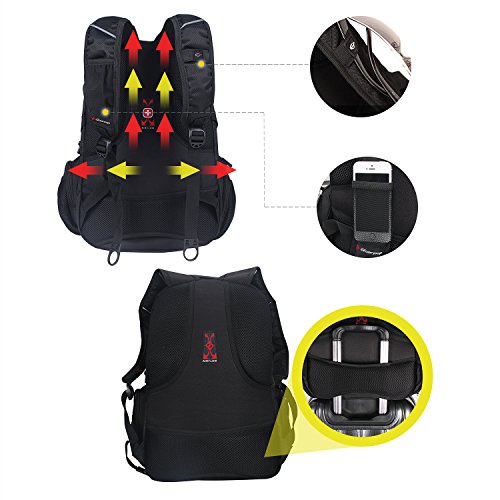 BB4349MBK Schwarz Freizeit im Freien Wanderrucksack / Laptop Rucksack - 7