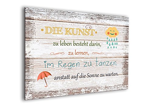 artissimo, Dekopanel, Deco Panel, ca. 30x20cm, PE5792-PA, Die Kunst zu leben.., Bild mit Spruch, Spruchbild, Wandbild, Wanddeko, Wanddekoration - 3