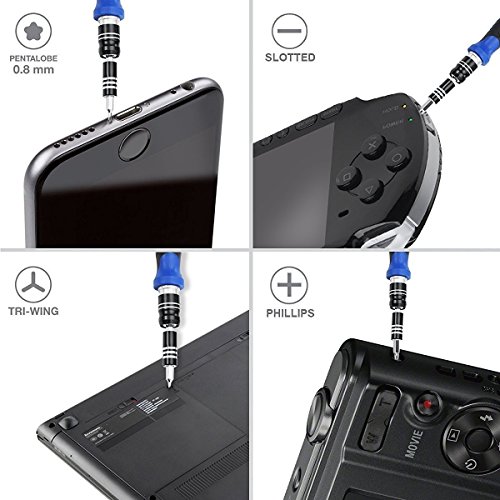KooPower Mini Schraubendreher Set mit 54 Bits Magnetische Präzisions Reparatur Werkzeug Kit für Elektronische Kleingeräte, Handy, Tablet, PC, Macbook, etc. - 9