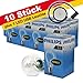 Produktbild 10x Philips AGL Standard Glühlampe 60W E27 230V Gluehbirne klar + 1x LAPTOP LED Leselicht mit USB Stecke