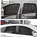 Produktbild beeauto Set von 4 PCS faltbar Sonnenschutz Auto Sonnenschutz Fenster Vorhang Sonnenschirm Fall Visier verstellbar Querbehang Vorhang Windschutzscheibe car-styling für 4 Fenster mit Dachreling schwarz Farbe