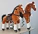 UFREE Action Pony, Large Mechanical Horse Toy, Ride on Bounce up and down and Move, Height 44'' for Children 4 to 15 Years Old (White Mane)