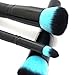 Nestling® 10Pcs Wood Makeup Brushes Kit Professional Cosmetic Make Up Set with Black Bag, Burlywood