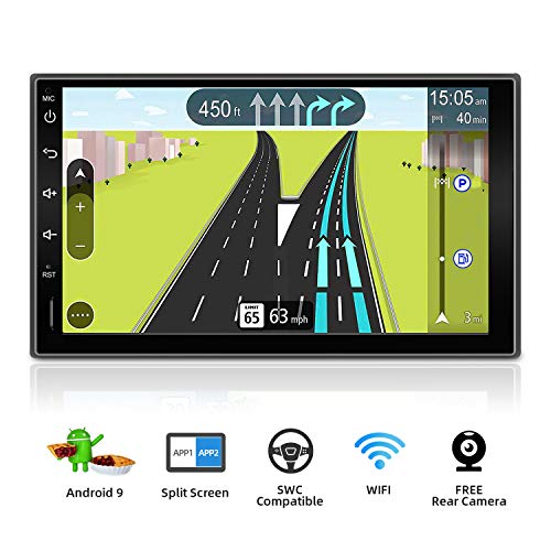 Android 9.0 Universal Autoradio GPS Navegación Estéreo Entretenimiento Multimedia Radio| LIBRE Cámara trasera |7 Pulgadas 32G ROM | Apoyo DAB+ | split screen | Google | WLAN | Bluetooth | Mirror-Link