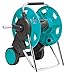 Produktbild G.F. GF80265795 Schlauchwagen CONCEPT Aquamarin | transportierbarer Schlauchträger mit höhenverstellbarem Griff | geeignet für 1/2" bis 3/4" Schläuche bis zu 60m | inklusive 2 Schlauchstücke 1/2" | modernes Design