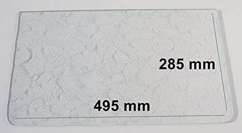 Khlschrank Einlegeboden / Glasplatte / Gemsefach  Strukturglas 4 mm dick - mit 2 Rundecken  495 mm x 285 mm - Direkt vom Glasereifachbetrieb!!!