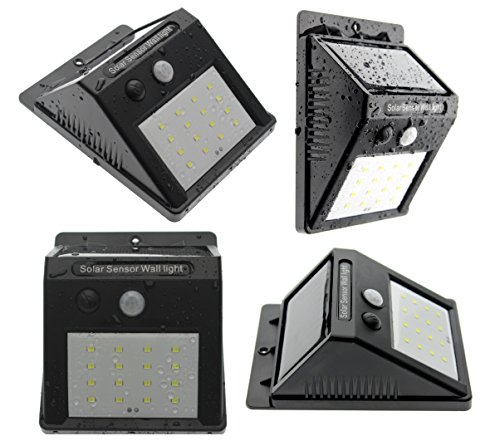 Trango 16 LED Solarleuchte Wandleuchte Sicherheitsleuchte inkl. Bewegungsmelder & Helligkeitssensor sorgen für Auto AN/AUS TGSOL-YF16 (1er Pack TGSOL-YF16) - 2