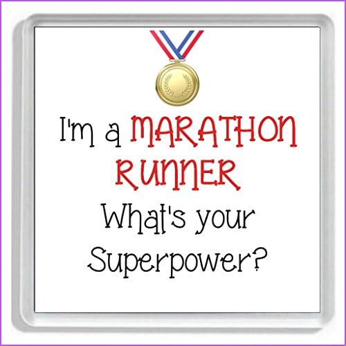 Key Expressions I'm A MARATHON RUNNER What's Your Superpower? Glass Drinks Coaster