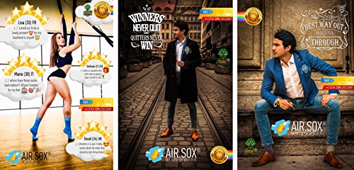 #NEU [7+5 Paar.GRATIS] AirSox® Deluxe|BOX Made.in.EU Herrensocken Damensocken 100% Organische Baumwolle | Damit Deine Füße ATMEN | Sneakersocken Sportsocken Business Schwarz Blau Bunt Weiß - 4