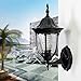 Produktbild Europäische Outdoor Wandleuchte Einfache Outdoor Aluminium Alloy Garten Lichter Wasserdichte Wandleuchten Hohe Helligkeit E27 Lichtquelle Hochwertige Glas Lampenschirm Aluminium Alu Lampe Körper Höhe: 35 CM 110-240 Volt ( Color : Black )
