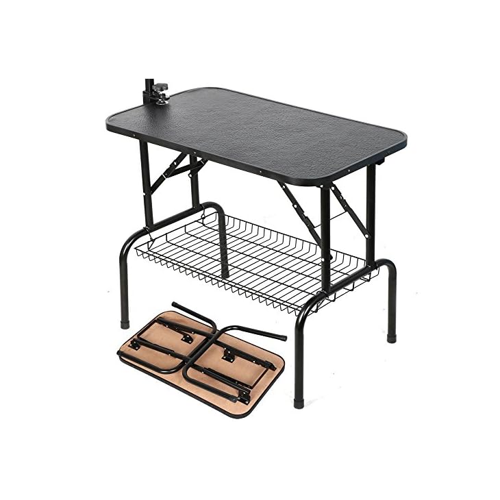 Yaheetech Foldable Pet Dog Grooming Table Dog Cat Drying Beauty Table with Adjustable Folding