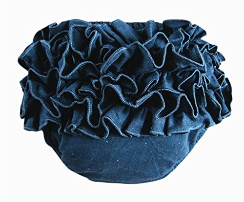 PromiseTrue Baby Girl's Cotton Frilled Ruffle Underpants,Black,Small Size