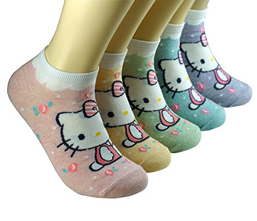 Preisvergleich Produktbild Katzen Sweet Hello Kitty Tier Muster Crew Boden Socken
